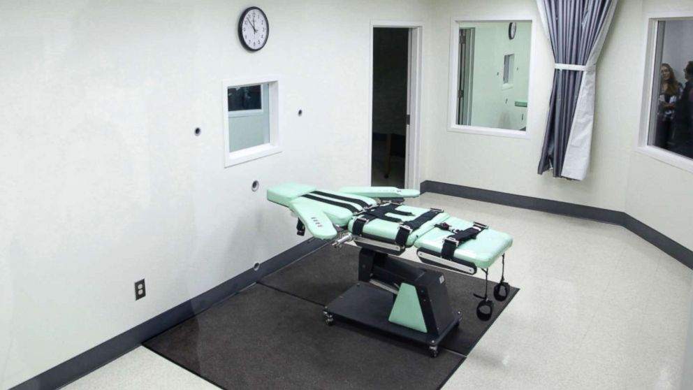 The interior of the lethal injection facility at San Quentin State Prison in San Quentin, Calif.