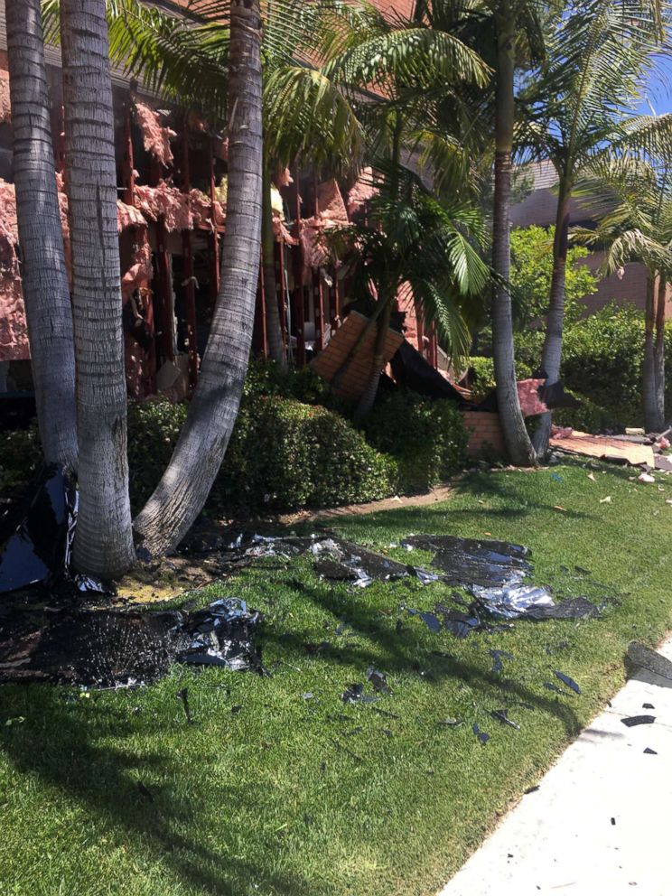 PHOTO: The aftermath of an explosion at a building in Aliso Viejo, California, May 15, 2018.