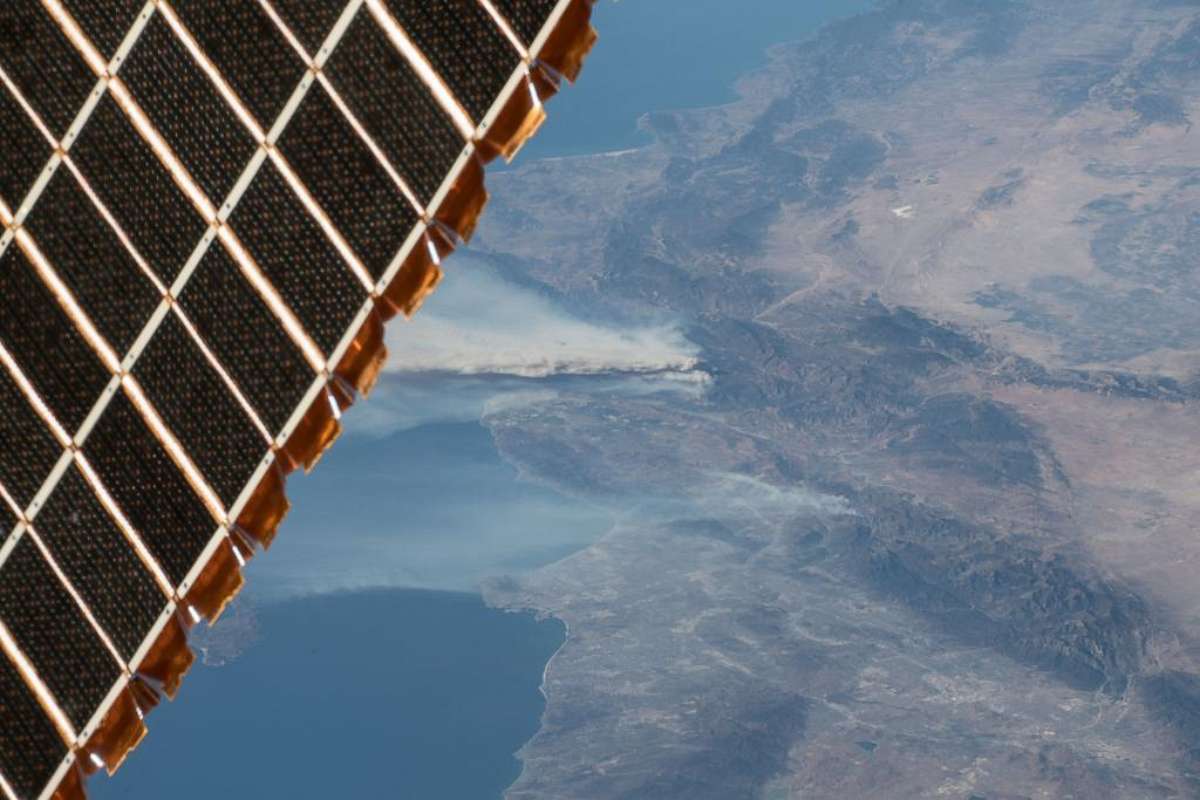 PHOTO: Astronauts on the International Space Station took photos of the smoke from the Southern California wildfires affecting the Los Angeles area on the week of Dec. 4, 2017.