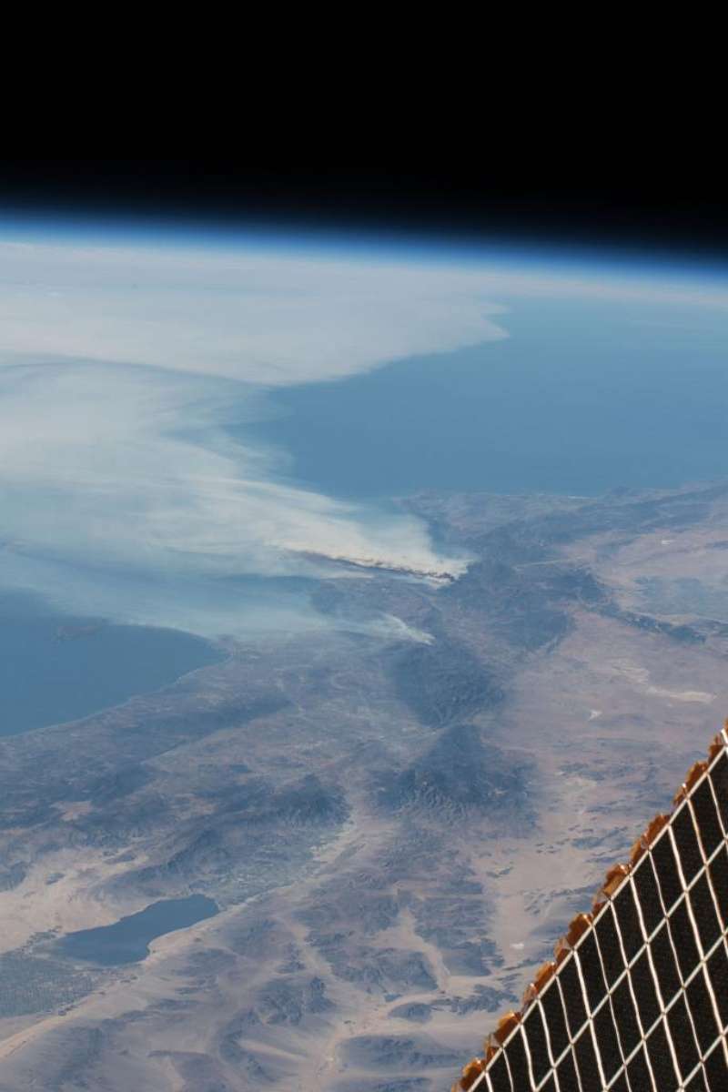 PHOTO: Astronauts on the International Space Station took photos of the smoke from the Southern California wildfires affecting the Los Angeles area on the week of Dec. 4, 2017.