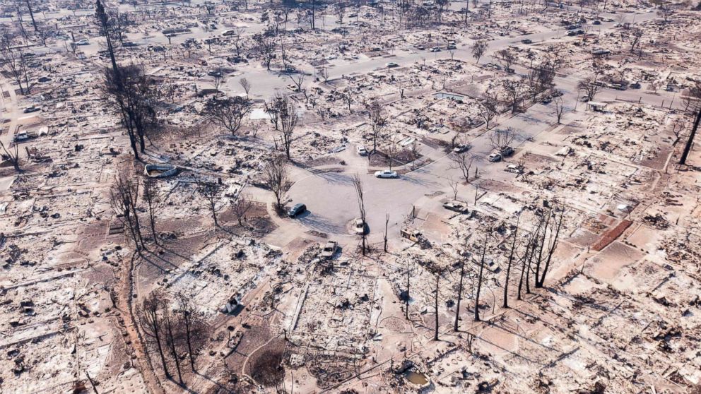 Apocalyptic Views From Above The Deadly California Wildfires Abc News