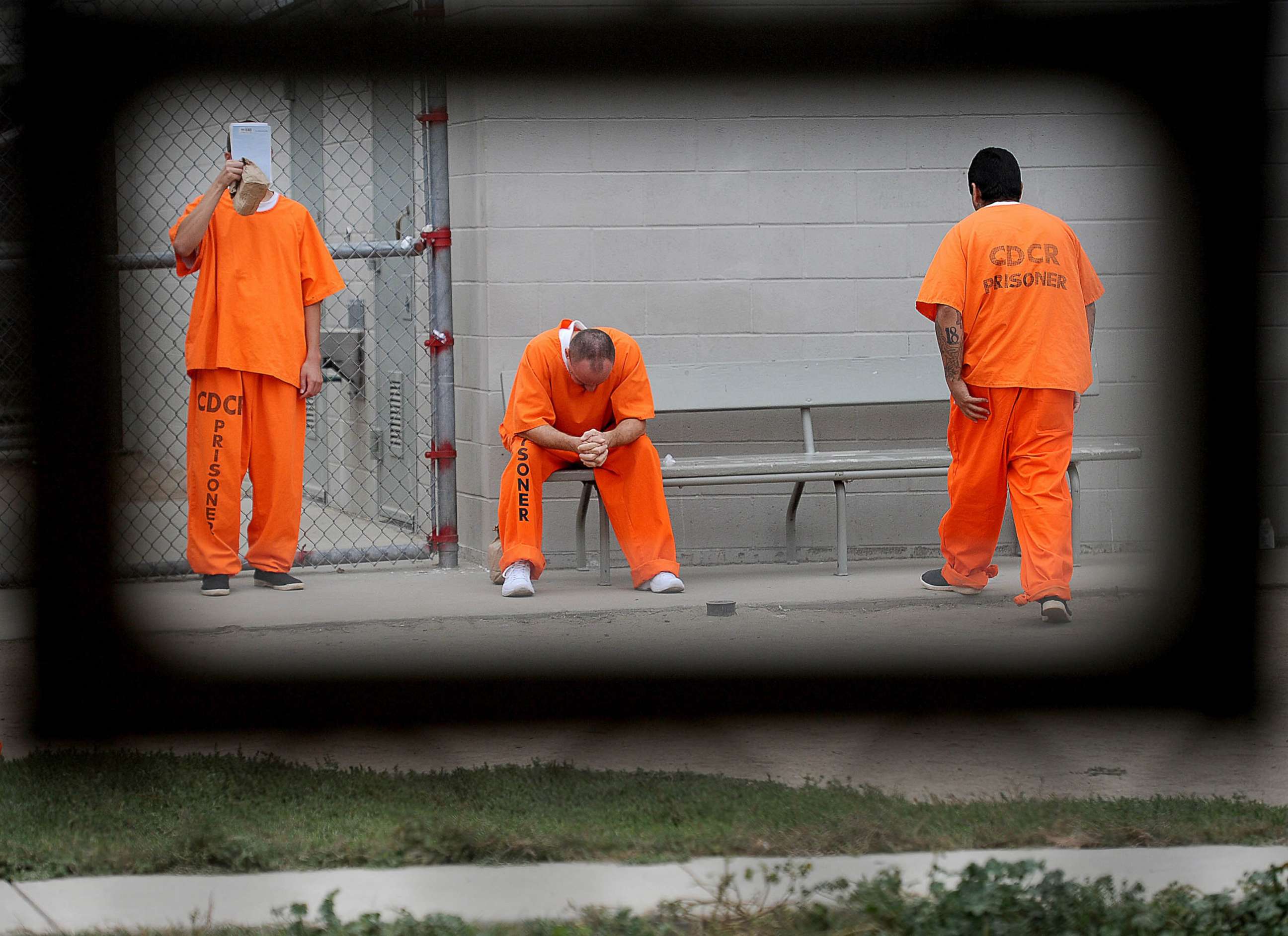 PHOTO: Inmates at Deuel Vocational Institution wait for appointments at the prison's mental health clinic in Tracy, Calif., Oct. 11, 2012.
