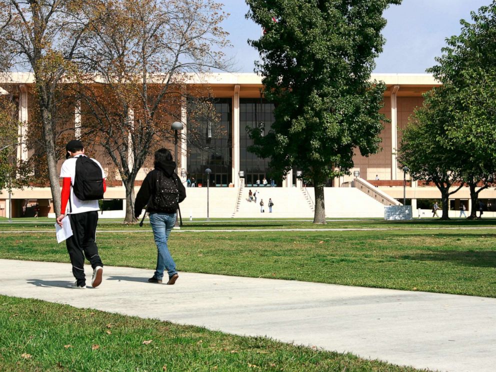 PHOTO: Students walking to class on the California State University, Northridge campus in Los Angeles. 