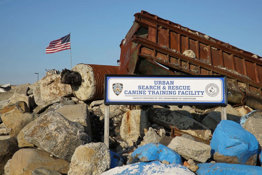 PHOTO: The rubble pile that is used for FEMA Urban Search and Rescue team certification in Staten Island, N.Y.