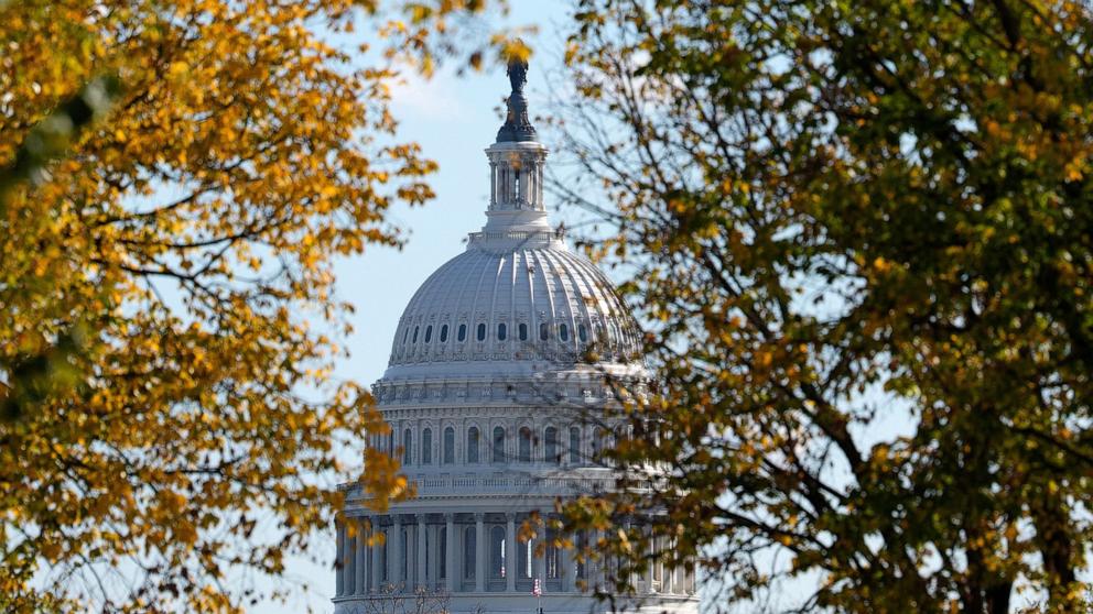 PHOTO: The US Capitol Building is seen from the National Mall during a government shutdown in Washington, October 24, 2025.