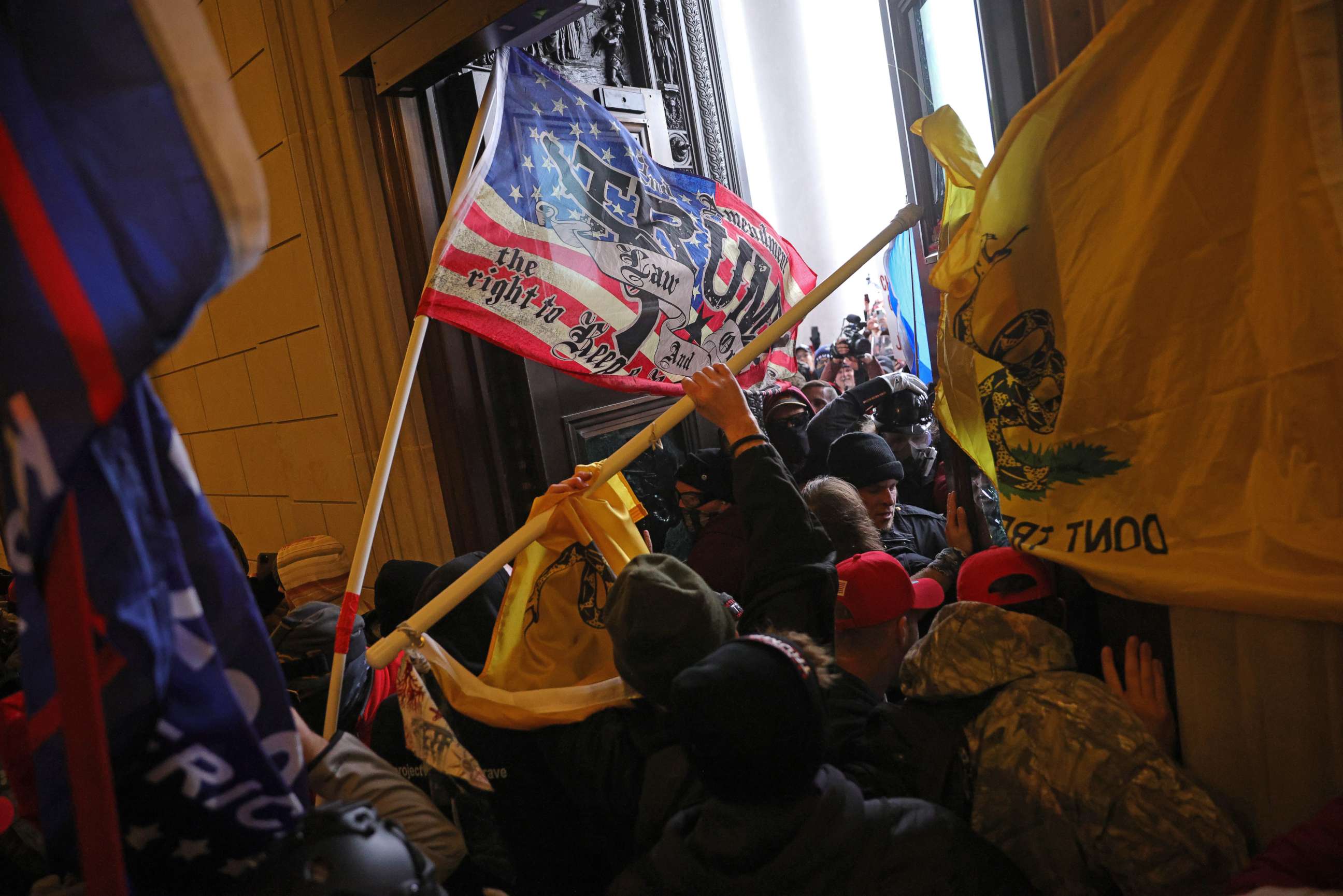 PHOTO: Protesters supporting President Donald Trump break into the U.S. Capitol on Jan. 6, 2021, in Washington, D.C.