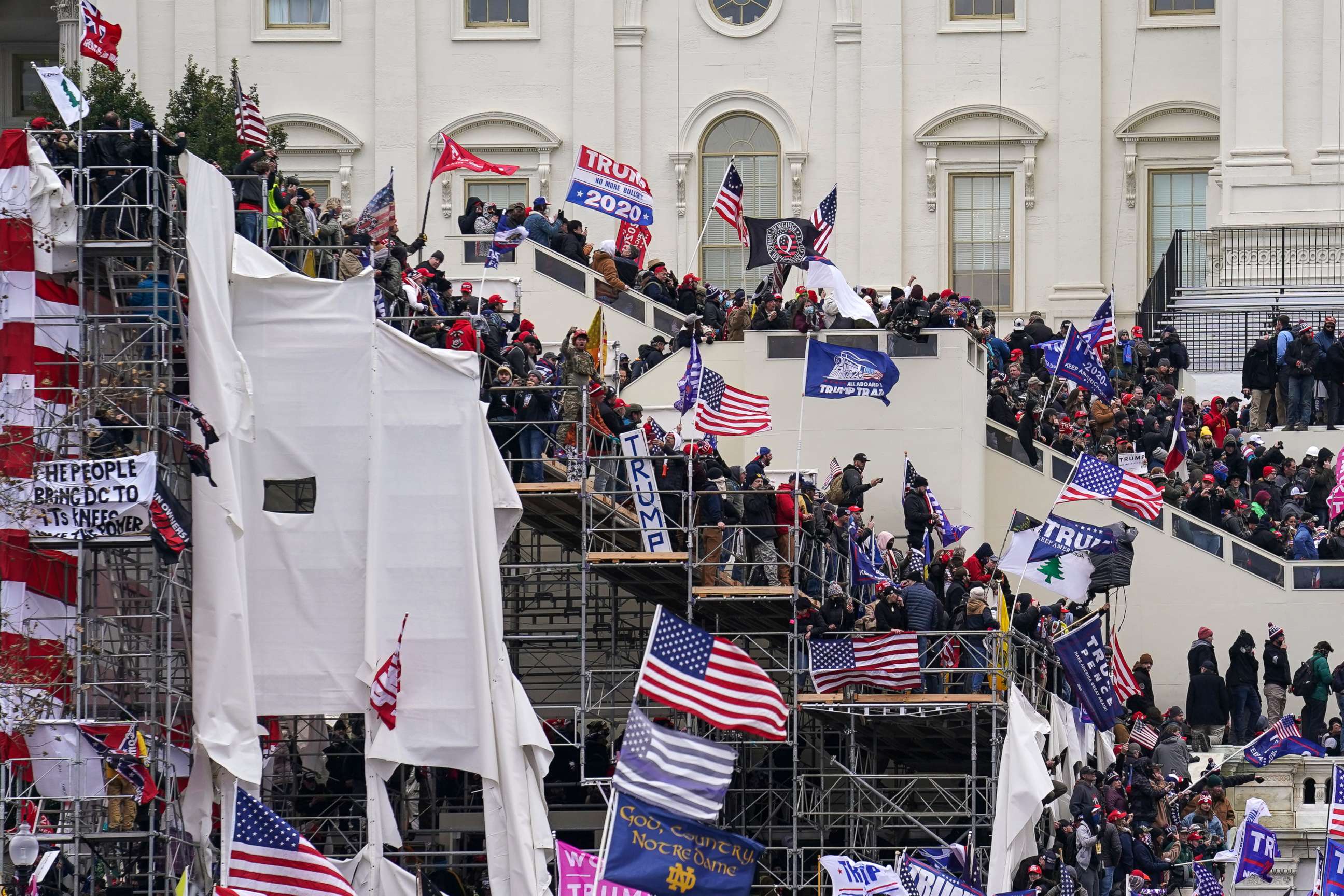 PHOTO: Supporters of President Donald Trump gather outside the U.S. Capitol, Jan. 6, 2021, in Washington.