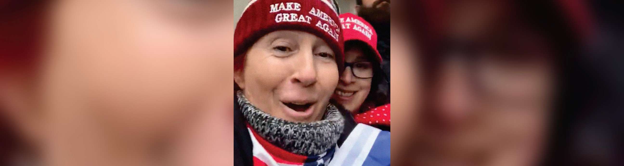 PHOTO: An image included in a criminal complaint shows two women, identified by the FBI as Dawn Bancroft and Diana Santos-Smith, in a grab from video at the U.S. Capitol, Jan. 6, 2021.