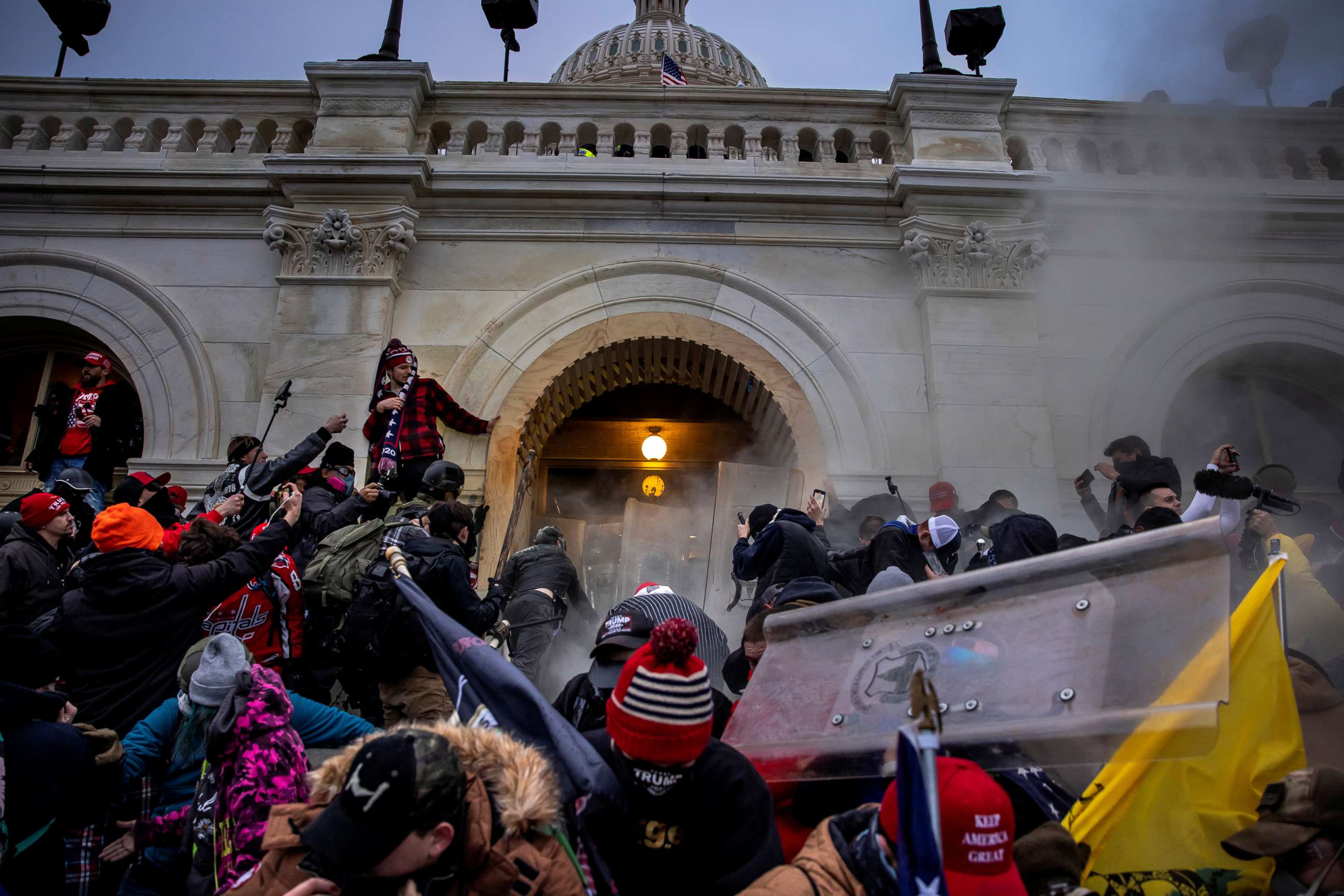 PHOTO: Trump supporters clash with police and security forces as people try to storm the US Capitol on Jan. 6, 2021, in Washington.