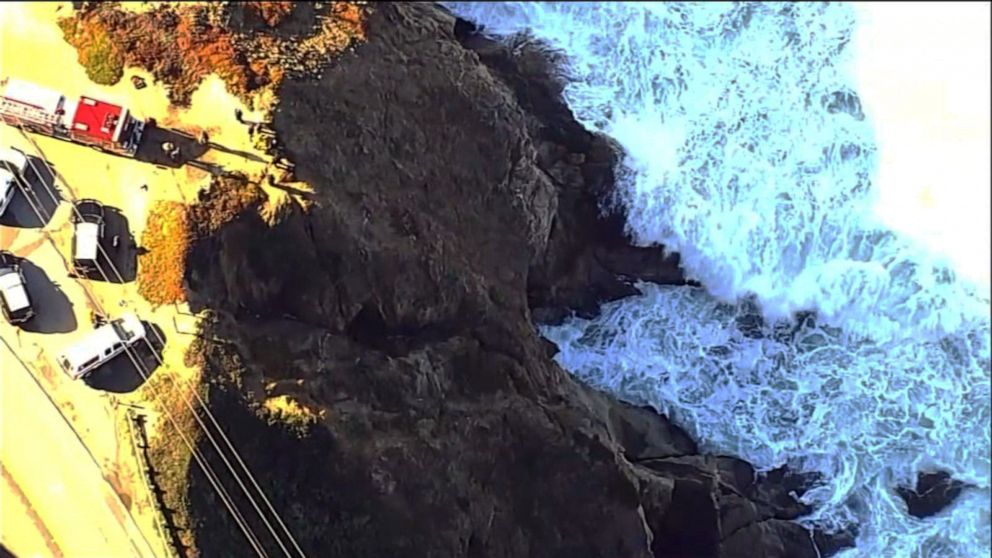 VIDEO: Desperate search for car seen in video flying off California cliff