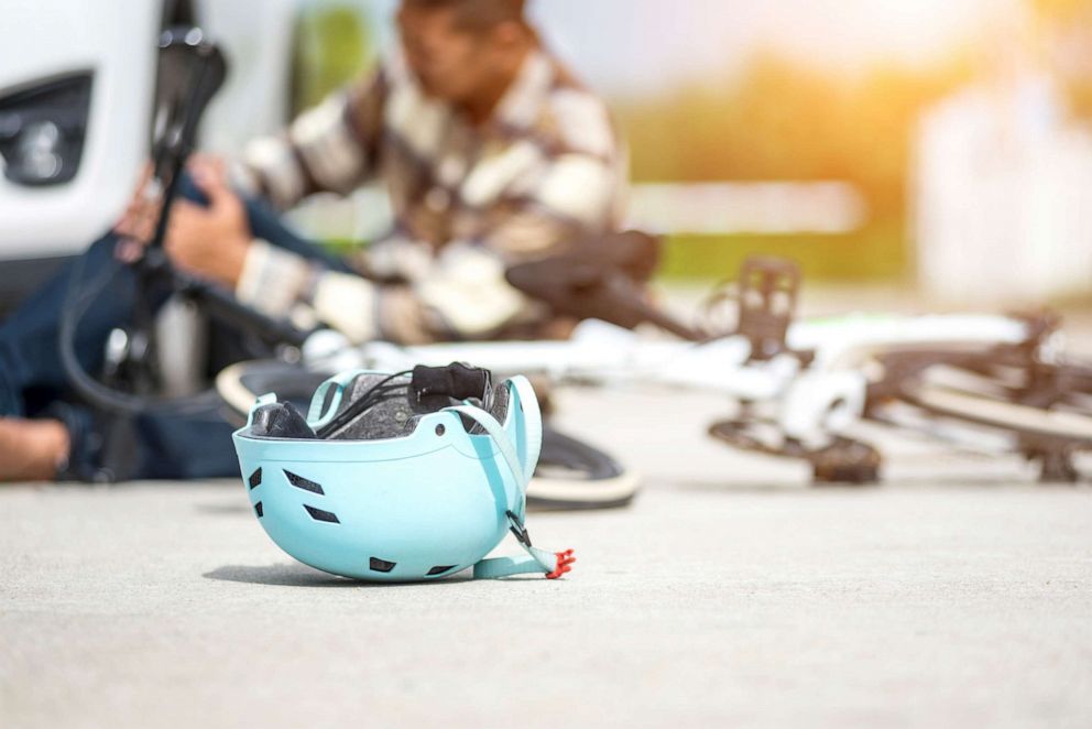 PHOTO: A man involved in a bicycle accident is pictured in this undated stock photo.