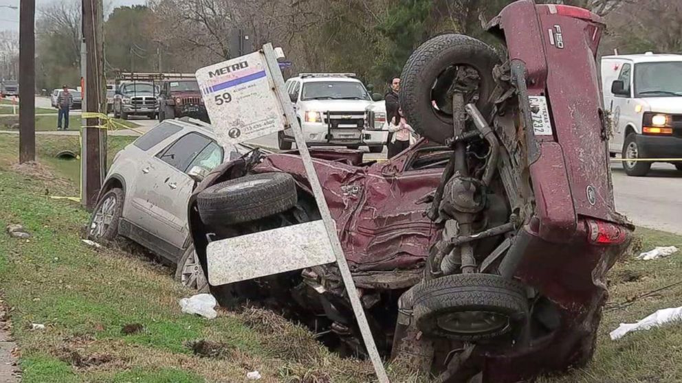 PHOTO: One person was killed when a 14-year-old driver crashed into their vehicle in Houston on Tuesday, Jan. 1, 2019.