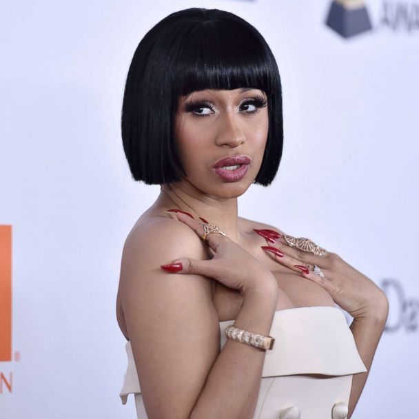 Cardi B's Louis Vuitton monogram manicure is larger-than-life