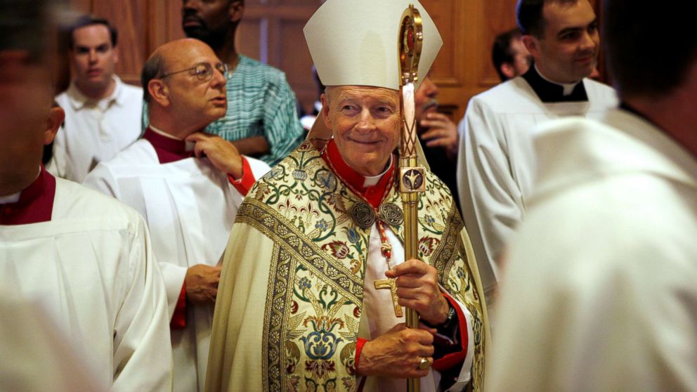 PHOTO: Retired Cardinal Theodore McCarrick stands before the Mass of Installation for Archbishop Donald Wuerl at the Basilica of the National Shrine of the Immaculate Conception Washington D.C., June 22, 2006.