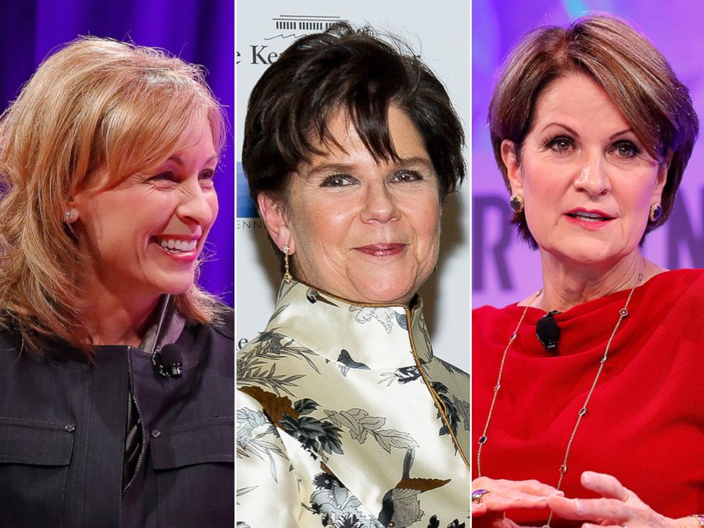 PHOTO: Boeing Executive Vice President Leanne Caret, Chairman and Chief Executive Officer of General Dynamics, Phebe Novakovic, and CEO of Lockheed Martin, Marillyn Hewson.