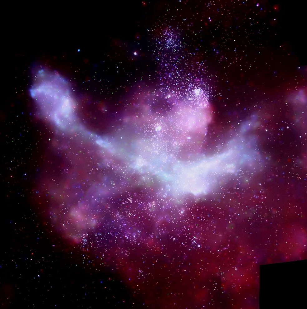 PHOTO: The Carina Nebula is a star-forming region in the Sagittarius-Carina arm of the Milky Way that is 7,500 light years from Earth and the Chandra X-Ray Observatory has detected more than 14,000 stars in the region.