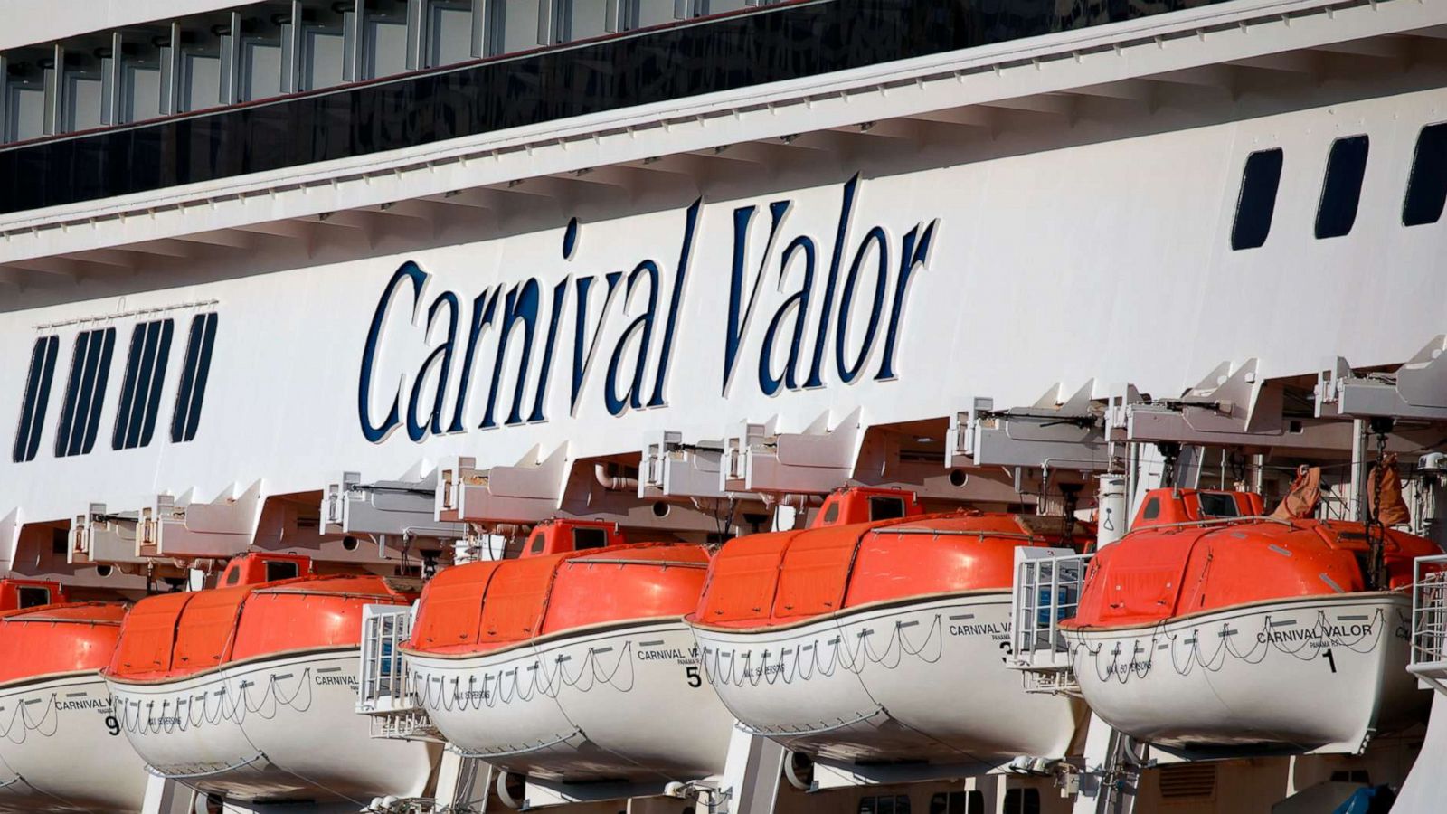 PHOTO: In this March 3, 2022 file photo The Carnival Valor cruise ship sets sail from the Port of New Orleans in New Orleans.