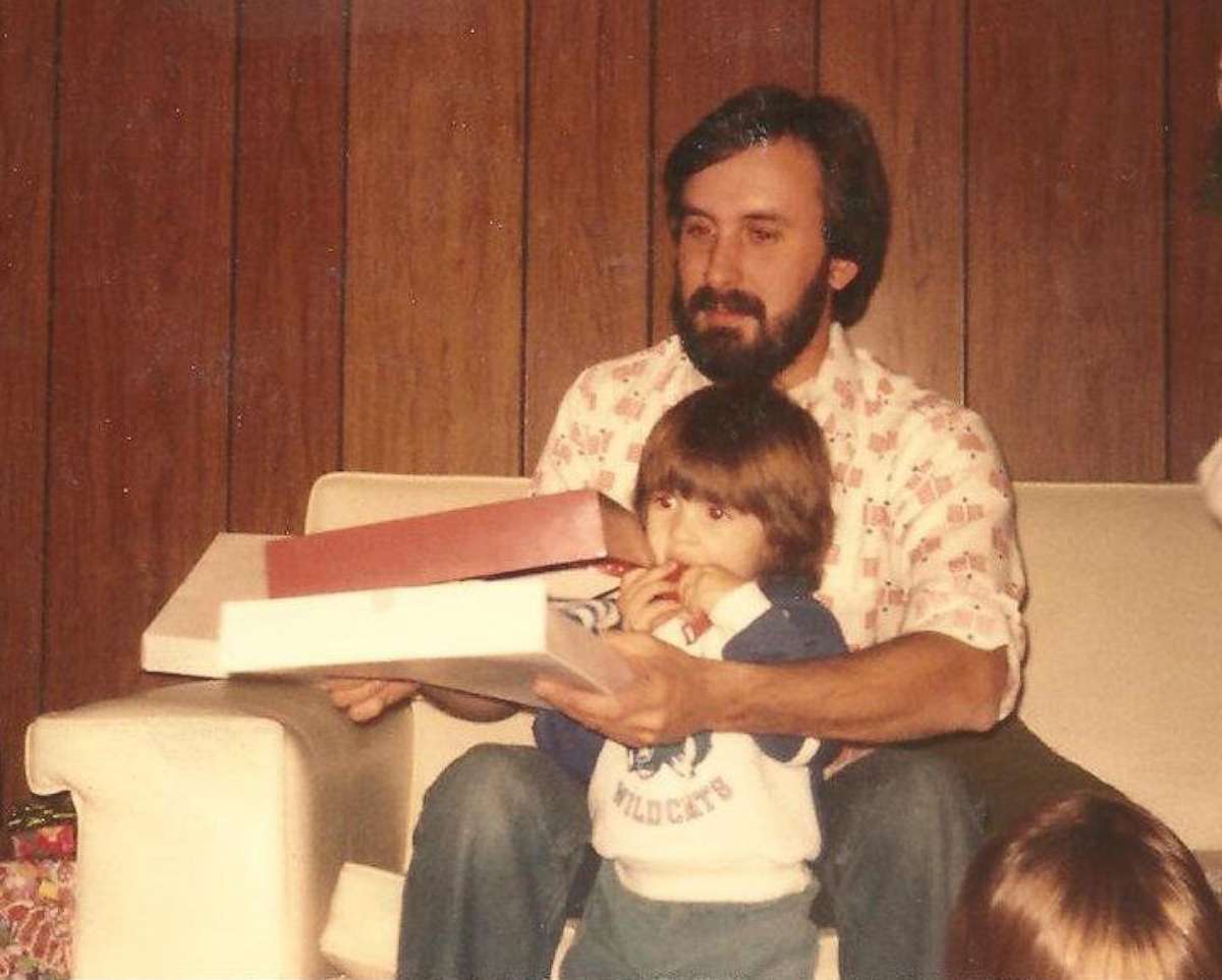 PHOTO: Chuck Kytta, seen here with his son Charlie, was the youth pastor for the church that arranged the trip to the amusement park and was standing in the stairwell of the bus when it crashed. 