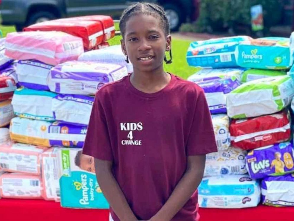 11-year-old donates over 22,000 diapers to single moms through lemonade stand - ABC News