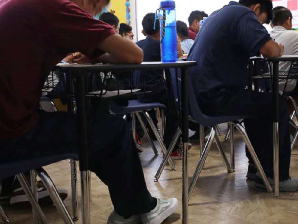 PHOTO: An undated photo released by the Department of Health and Human Services shows a classroom inside a facility that houses unaccompanied migrant children crossing the U.S. border from Mexico at Casa San Diego in El Cajon, outside San Diego, Calif.