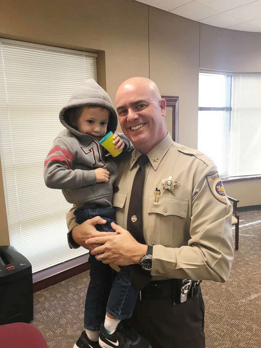 PHOTO: Casey Hathaway, 3, visits the Craven County Sheriff's Office on Jan. 31, 2019.