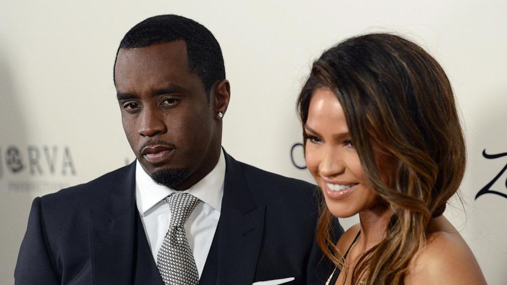 PHOTO: Sean P. Diddy Combs with Cassie Ventura attend the premiere of 'The Perfect Match' in Los Angeles on March 7, 2016. 