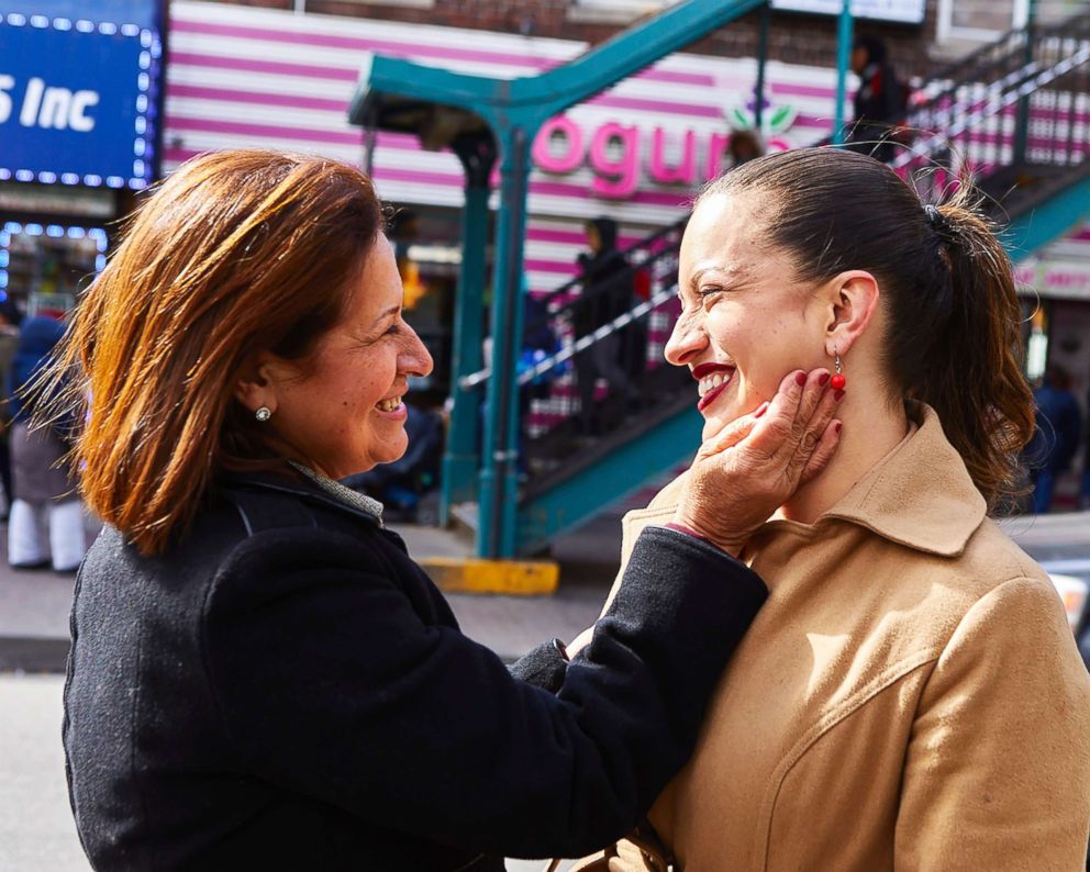 PHOTO: Catalina Cruz's mother, Rosa Agudelo, holds her daughter's cheek in this undated photo.