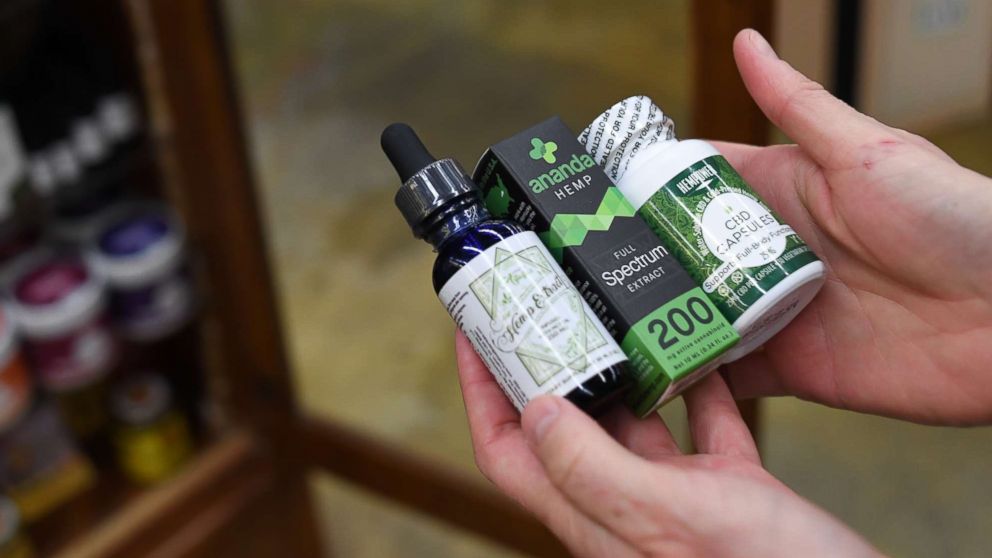 CBD oil is seen in a store, Dec. 4, 2017, in Boulder, Colo.