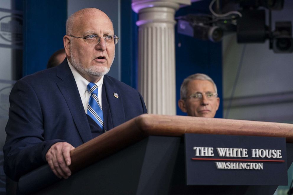 Centers for Disease Control and Prevention Director Dr. Robert Redfield and members of the Trump Administration's Coronavirus Task Force hold a press briefing on a federal quarantine order in the White House Briefing Room on Ja, 31, 2020, in Washington.