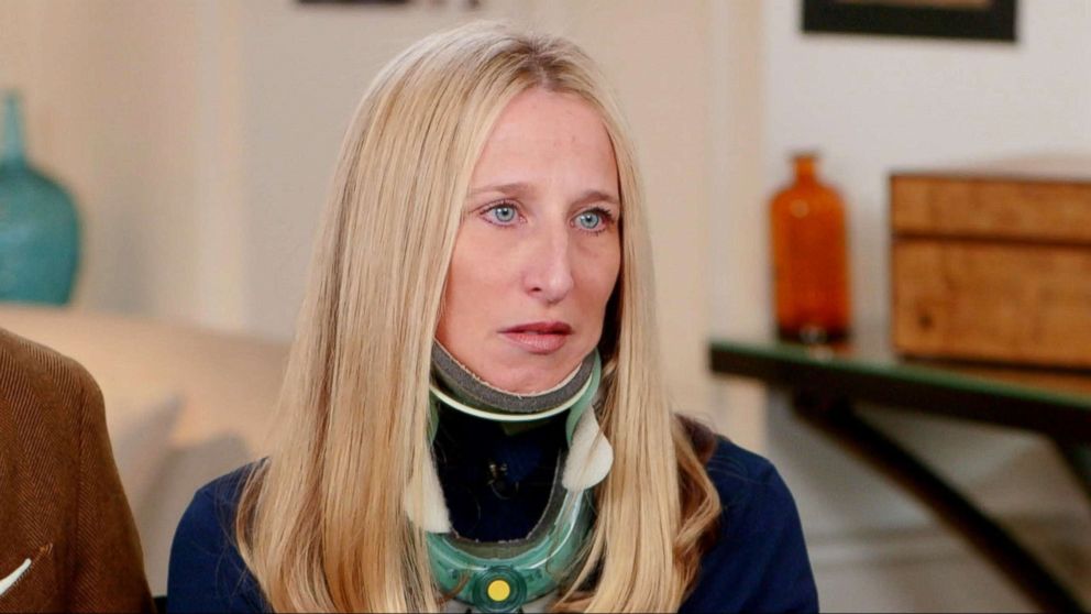 PHOTO: Anne Monoky speaks to ABC News about her recovery after being hit by a large elm tree in New York City's Central Park.