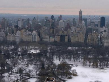 New York City sees white Christmas for 1st time in over a decade