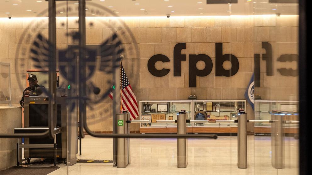 PHOTO: A security officer works inside of the Consumer Financial Protection Bureau (CFPB) building headquarters Feb. 10, 2025, in Washington.