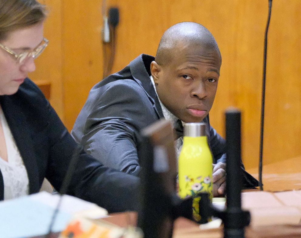 PHOTO: Chanel Lewis appears in court during his retrial in New York, March 20, 2019. Lewis is accused of killing a woman who was attacked while running near her family's New York City home.