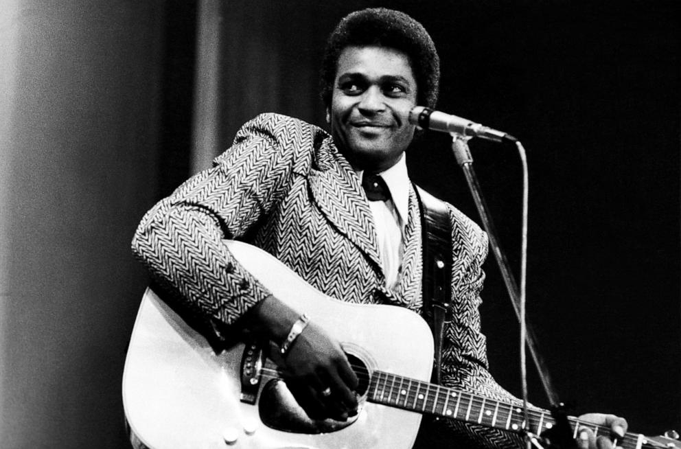 PHOTO: In this Feb. 1975 file photo, Charley Pride performs on a TV show in London.