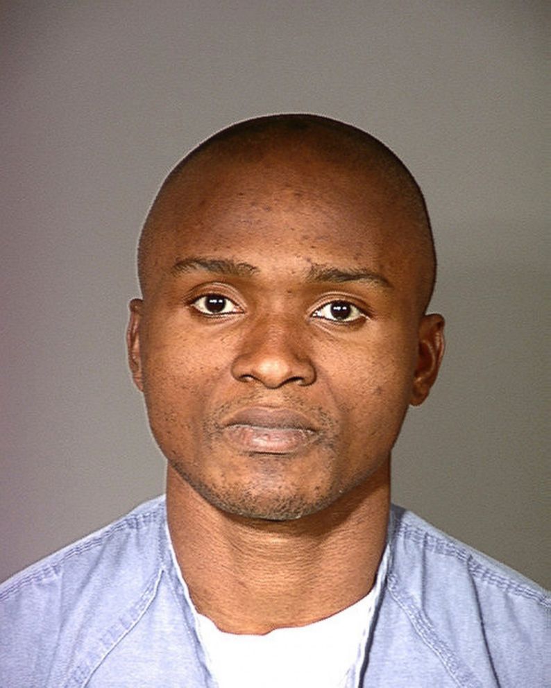 This February 2000 file photo provided by Ventura County Sheriff's Office shows Charley Saturmin Robinet, aka, Charly Leundeu "Africa" Keunang. A jury has found two Los Angeles police officers liable for damages in the fatal 2015 shooting of Keunang.