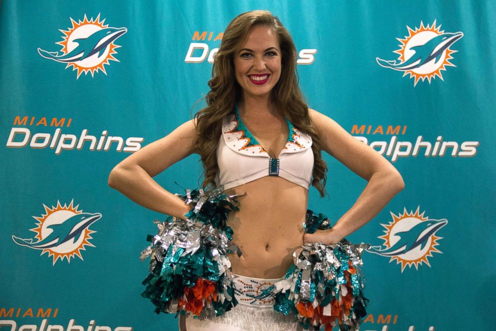 Syndication: Palm Beach Post Miami Dolphins cheerleaders in action against  the Baltimore Ravens duri