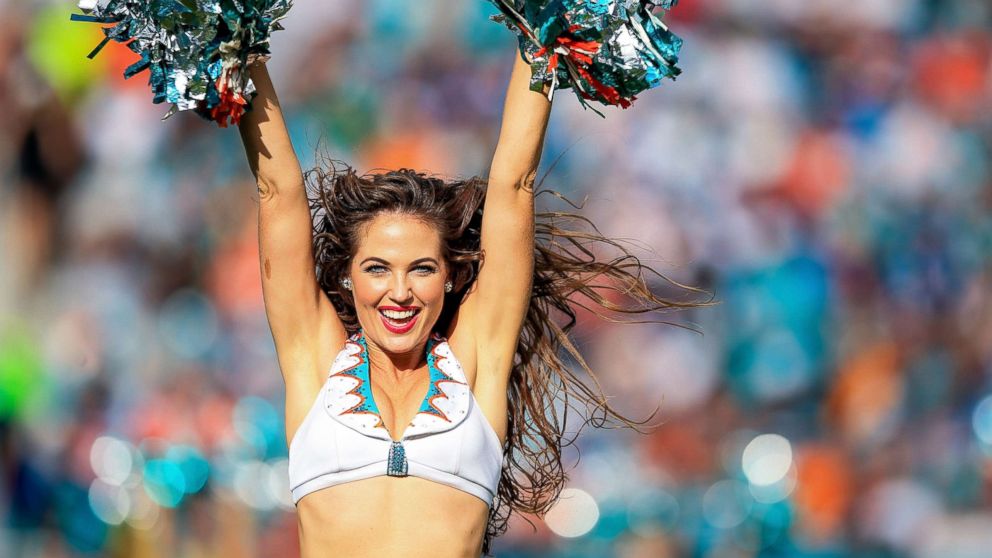 PHOTO: Miami Dolphins cheerleader Kristan Ware performs during a game against the Indianapolis Colts at Sun Life Stadium, Dec. 27, 2015, in Miami Gardens, Fla. 