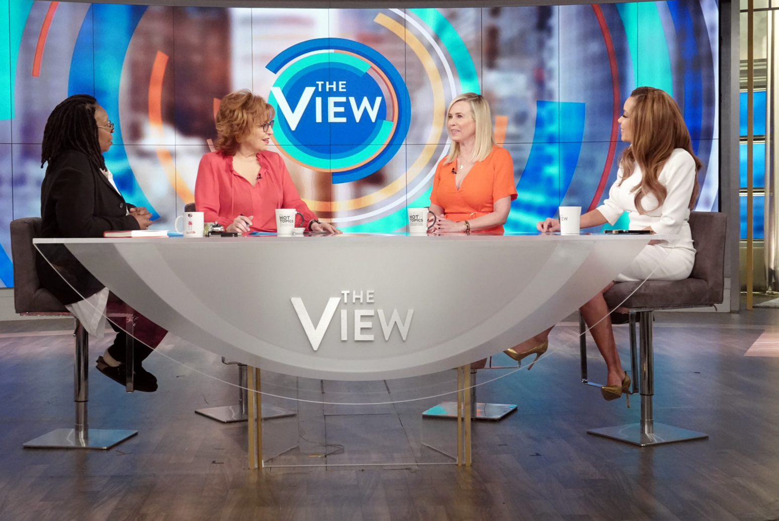 PHOTO: Comedian Chelsea Handler opens up about what she learned in therapy on "The View" with co-hosts Whoopi Goldberg, Joy Behar, and Sunny Hostin on Tuesday, April 9, 2019.