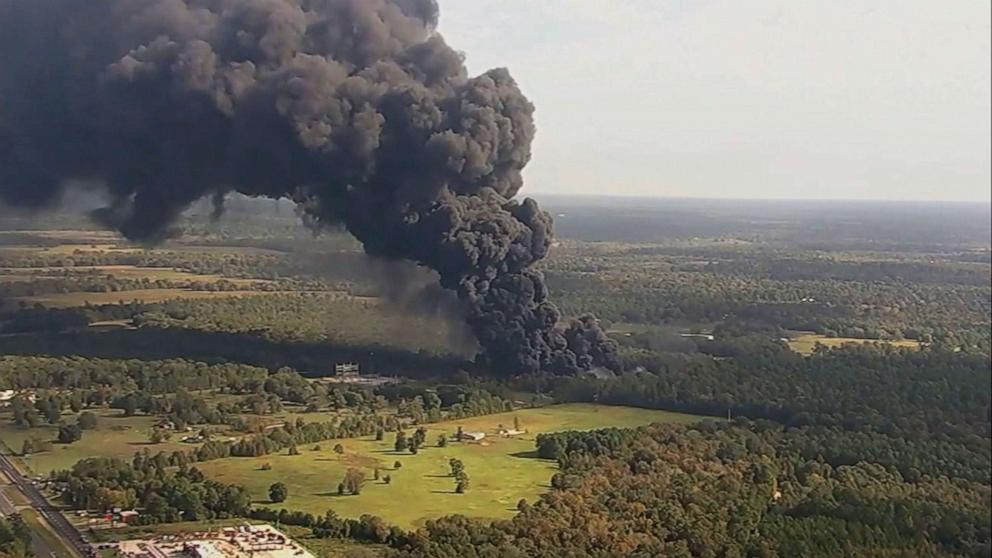 Massive chemical plant fire sparks emergency near Houston