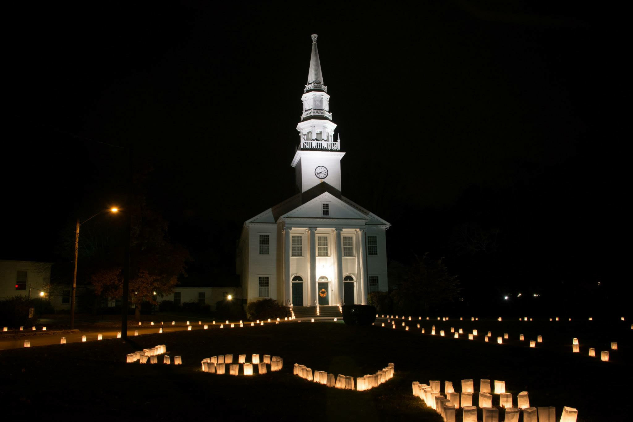 PHOTO: Luminaries set up by the Cheshire's Lights of Hope organization in Cheshire, Conn., are seen in an undated handout photo.