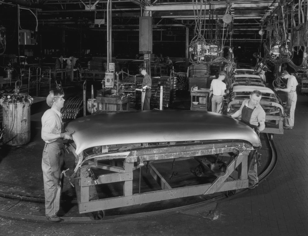 PHOTO: The Indianapolis Chevy Plant, circa 1947, where Paul Hitch started his career with the company. 