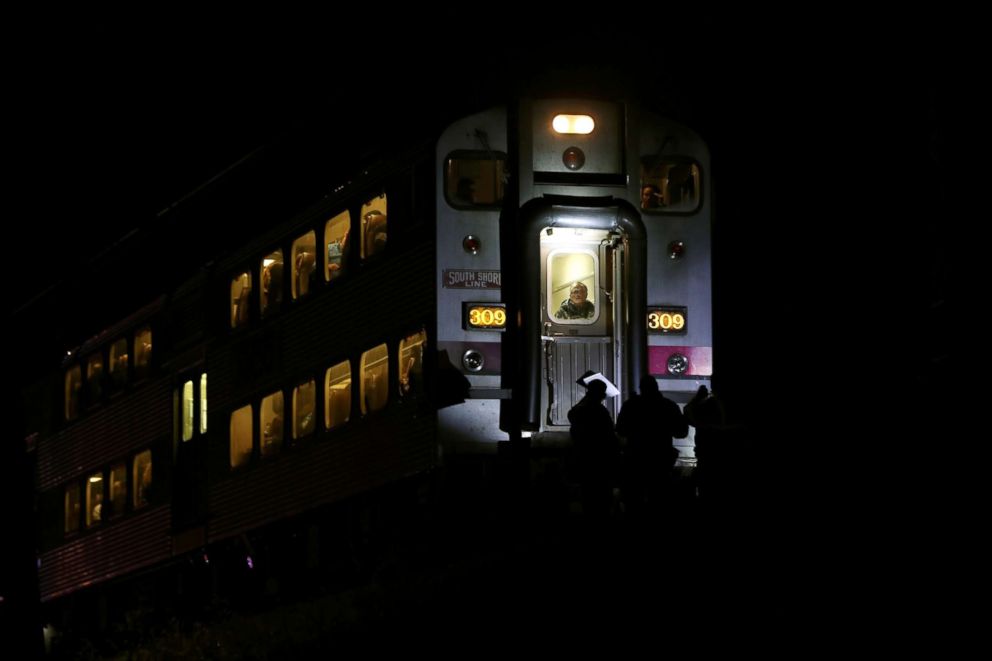 PHOTO: The scene at South Shore 103rd Street Rosemoor stop where two Chicago officers were killed by a train while investigating a call of shots fired, Dec. 17, 2018.