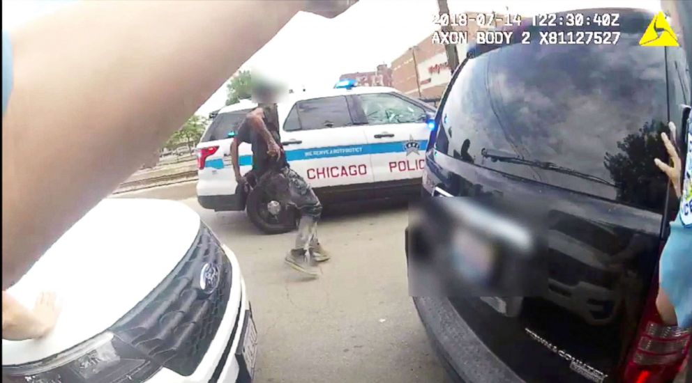 PHOTO: Harith Augustus, 37, is seen fleeing from Chicago Police in this still image from police body camera video footage taken in Chicago, July 14, 2018.