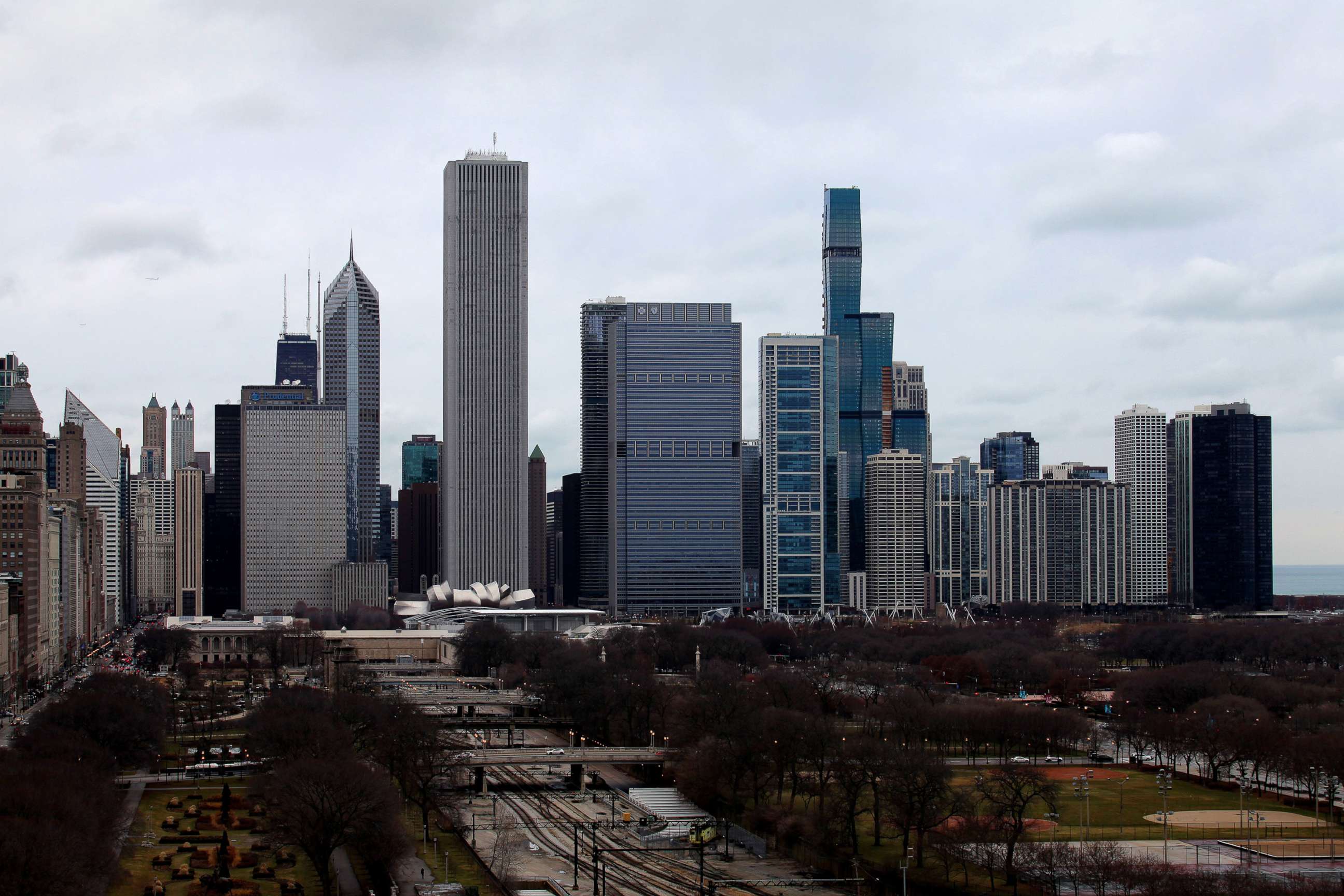 PHOTO: A partial view of the Chicago Skyline, Dec. 29, 2019.  