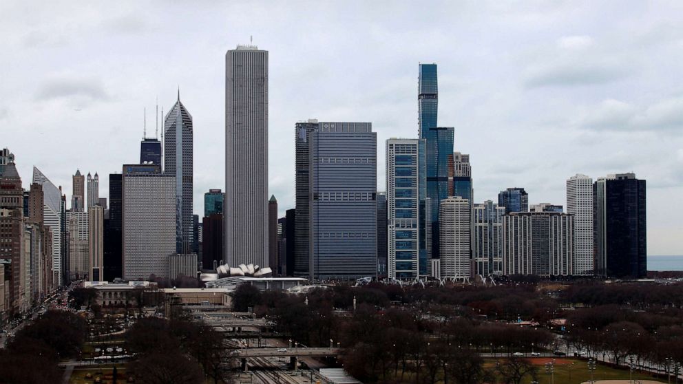 PHOTO: A partial view of the Chicago Skyline, Dec. 29, 2019.  