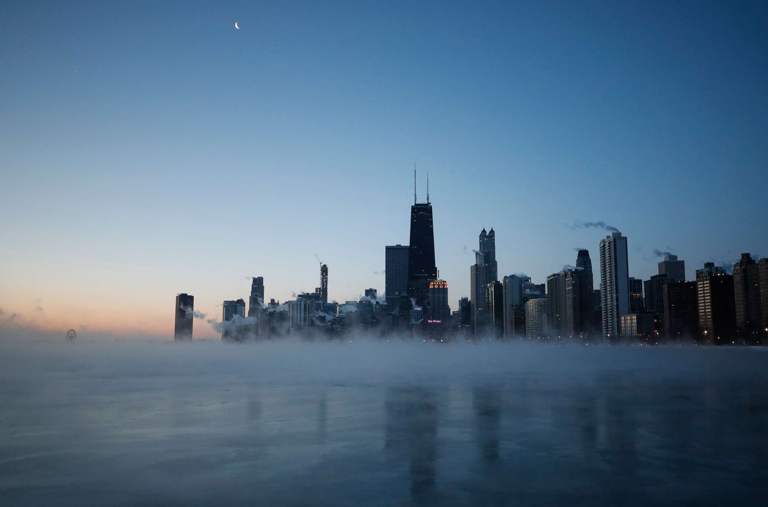 PHOTO: The sun rises over Lake Michigan in Chicago, Jan. 30,  2019.