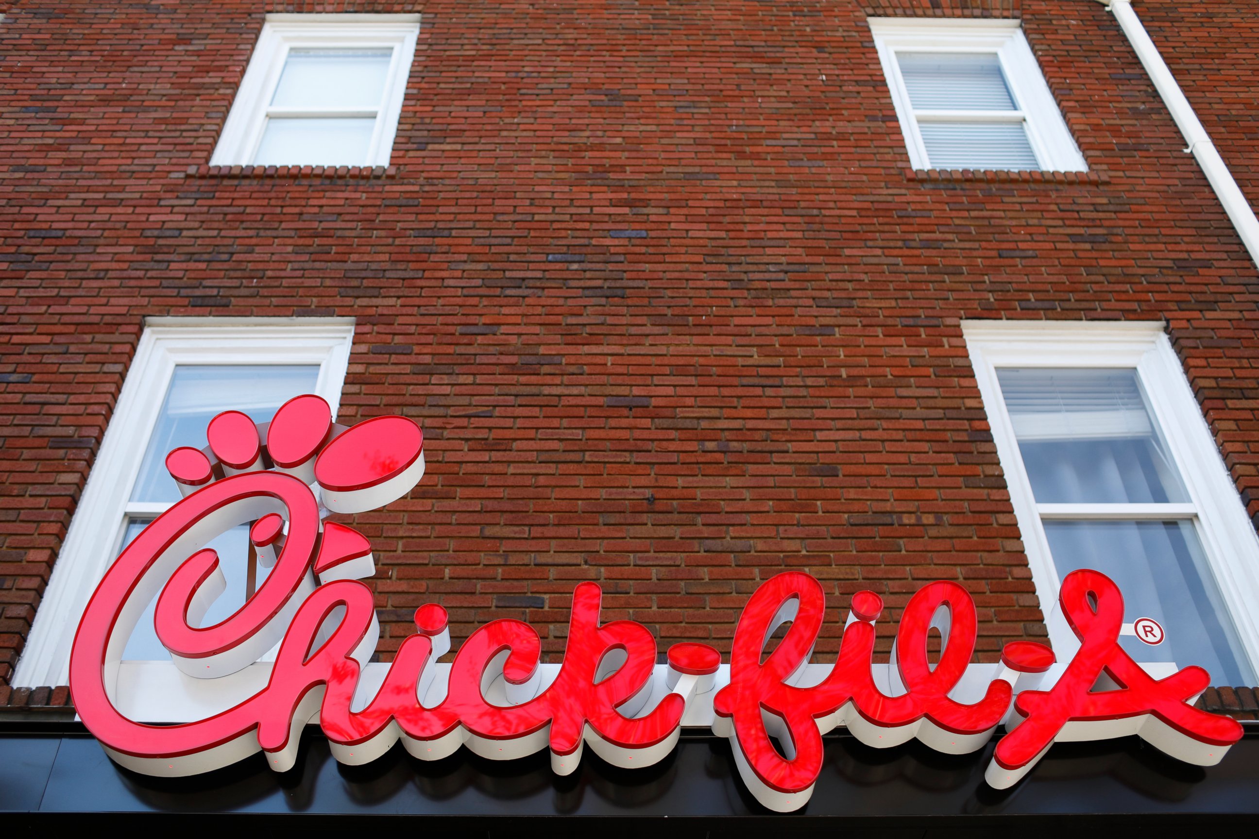 PHOTO: In this Oct. 30, 2018 file photo, Athens newest Chick-fil-A signage is set to open in downtown, Athens, Ga.