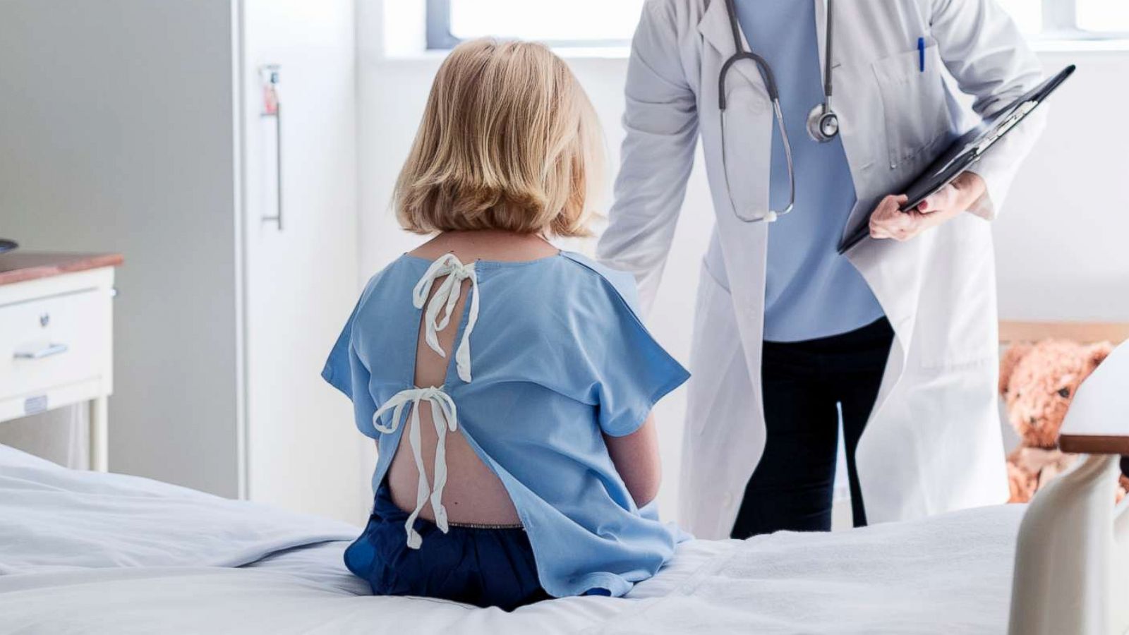 PHOTO: An undated stock photo of a doctor examining a girl in a hospital.