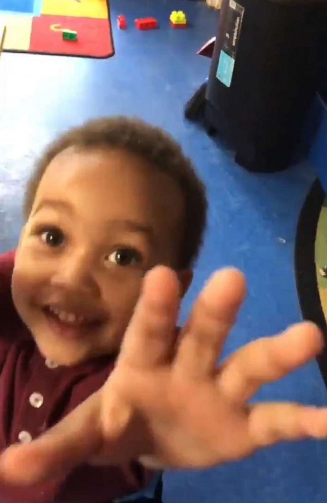 PHOTO: A father filmed his son's excitement at being picked up from preschool every day for a month.