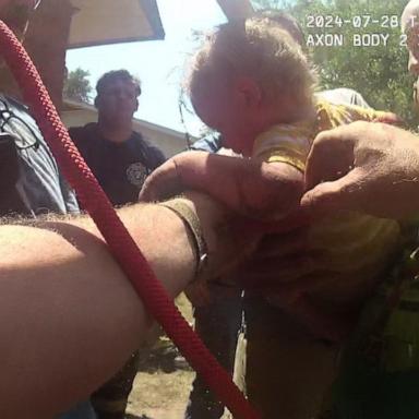 The 14-month-old boy was playing outside his home in Moundridge, Kansas, when he fell into the PVC pipe.